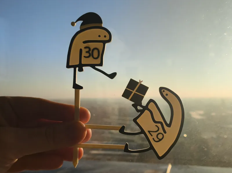 Flork Birthday Cake Topper - Christmas Edition
