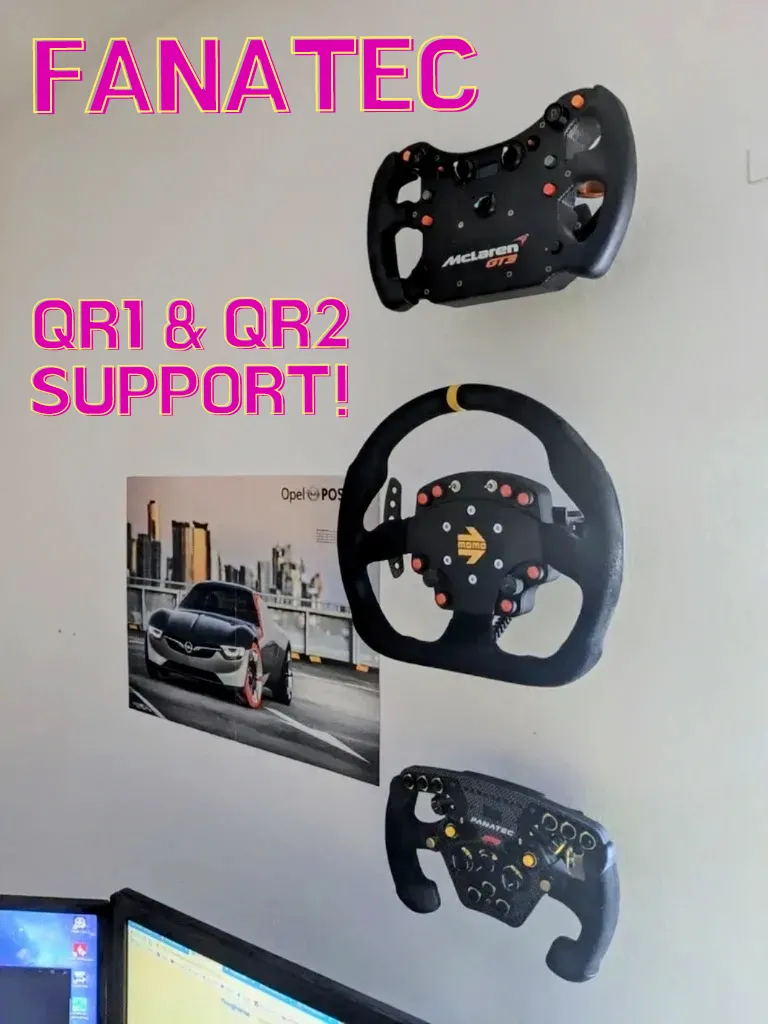 Fanatec Steering Wheel Wall Mount - Quick Release - QR1 & QR2