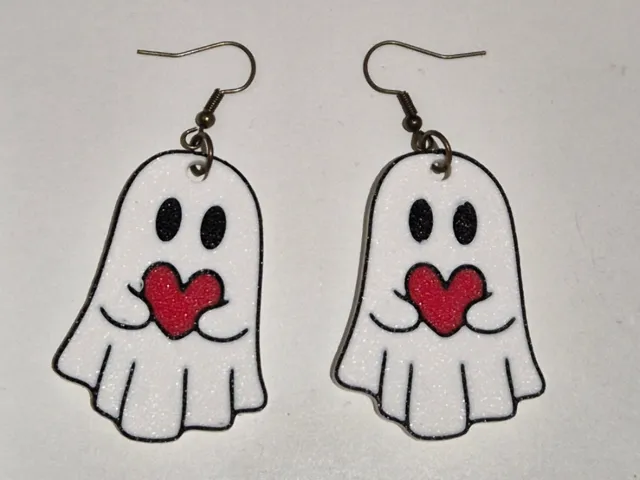 Multicolor Ghost Love Halloween Earrings
