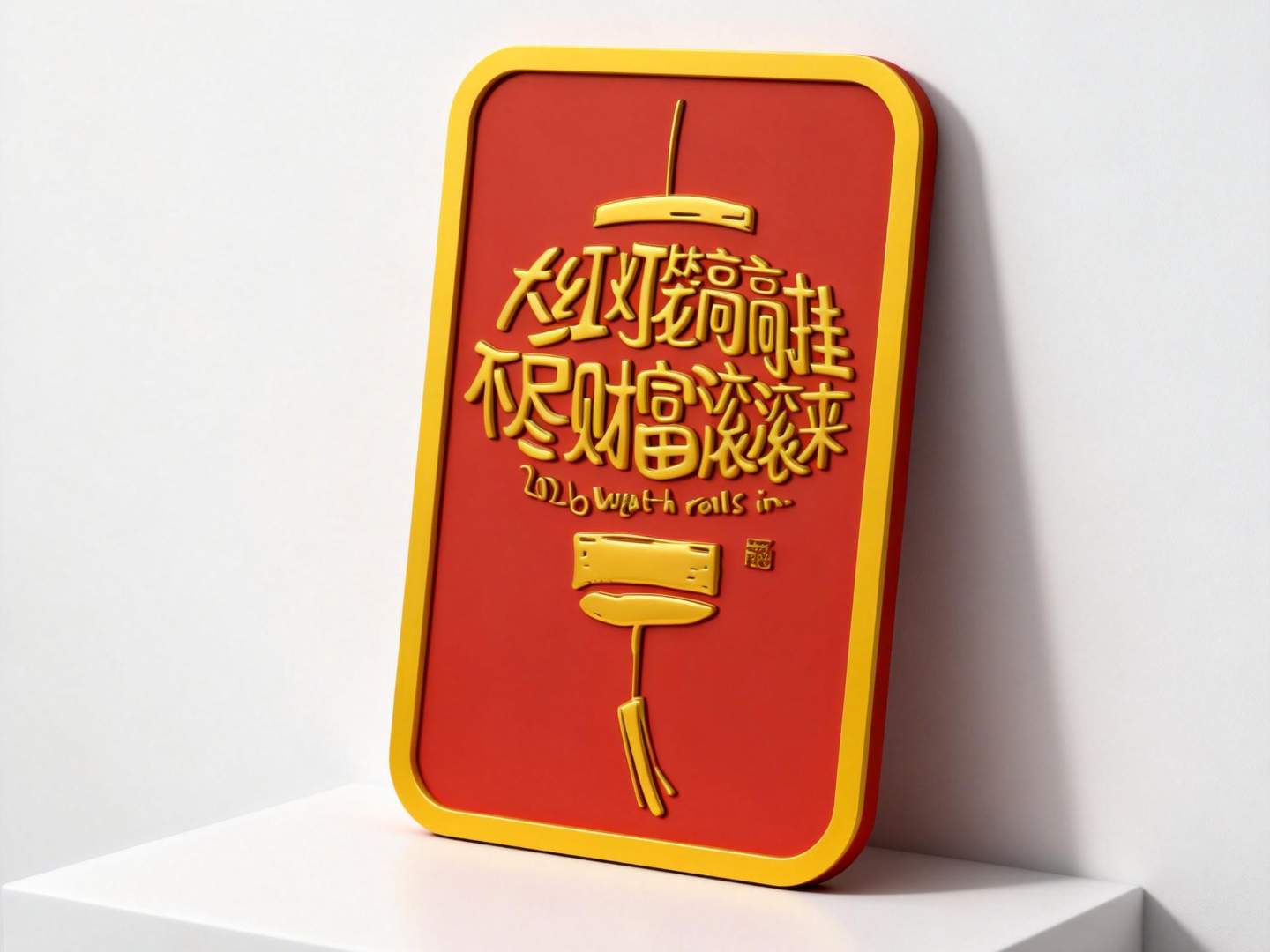 大红灯笼高高挂 不仅财富滚滚来-新年吉祥摆件-中国农历春节
