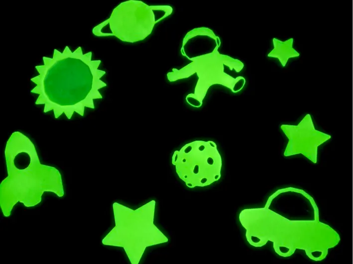 Glow in the dark- space set