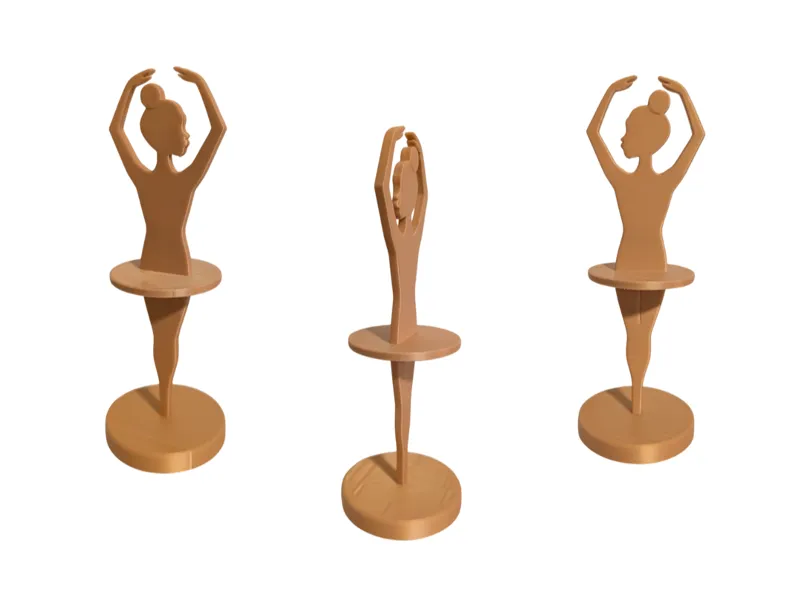 Ballerina 2-Tier Scrunchie Holder Stand 9" Tall