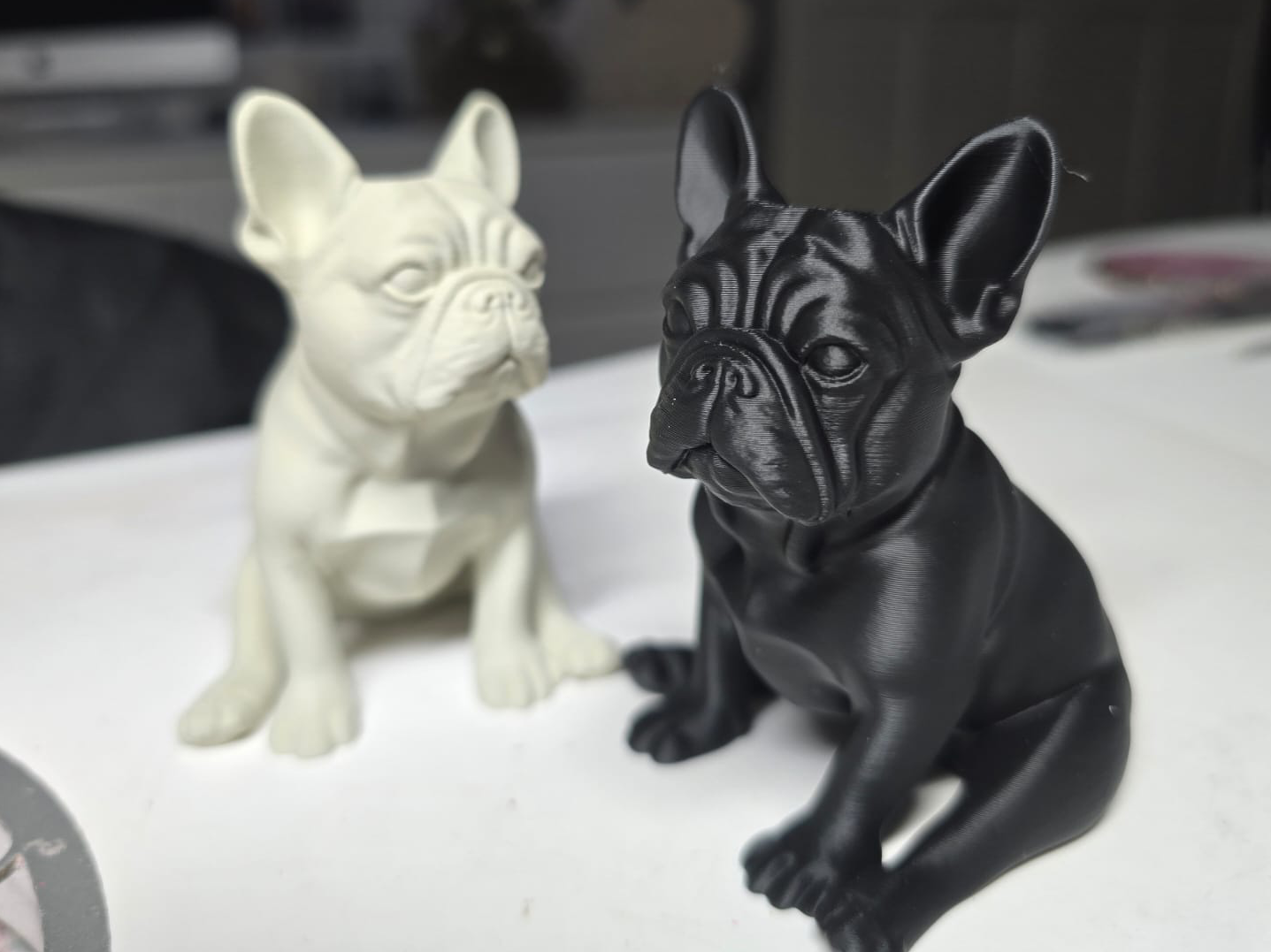 French Bulldog statue - typical sitting position