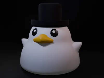 Cute Duck With Hat