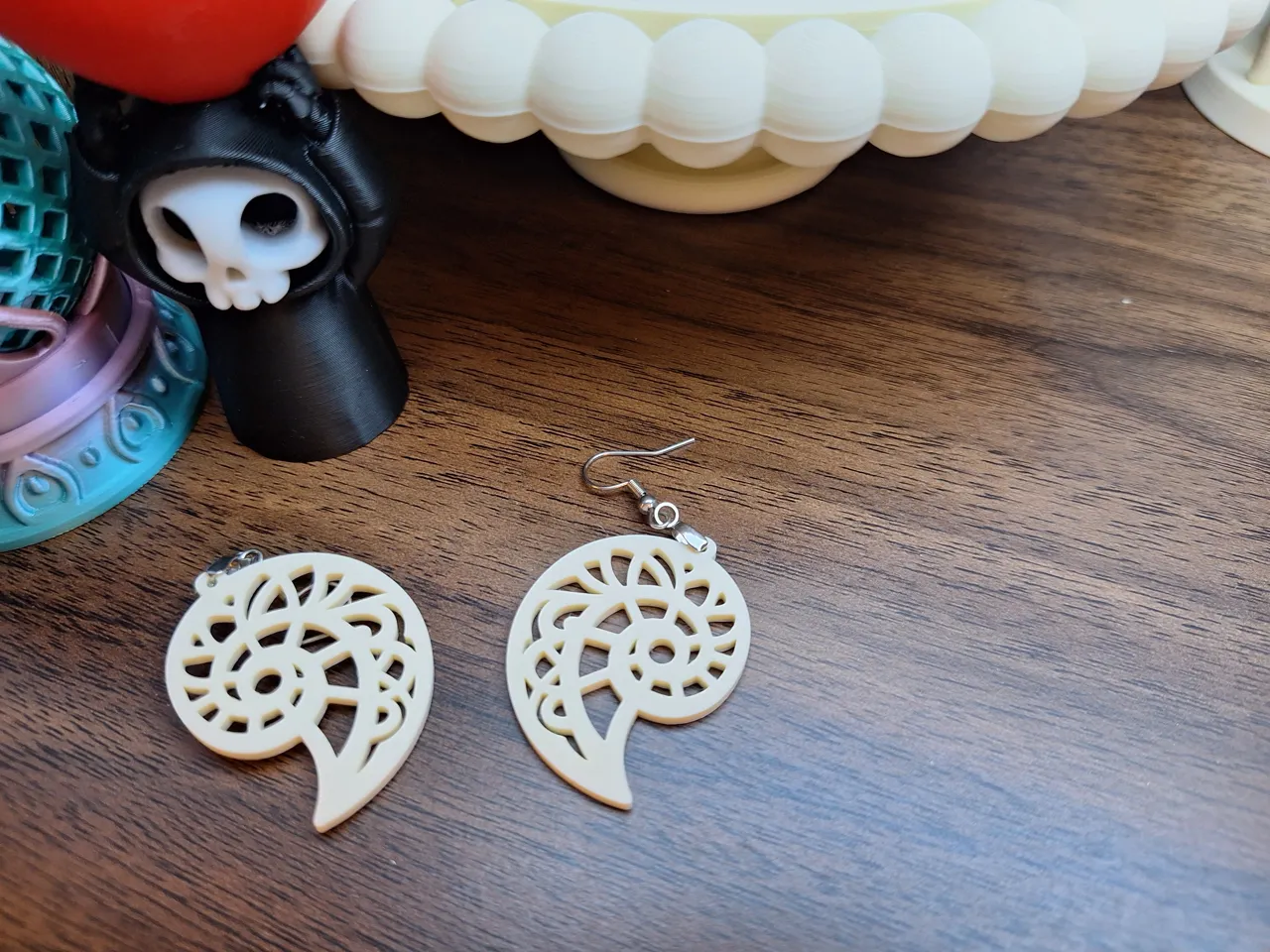 Lotus Shell Earrings view 2