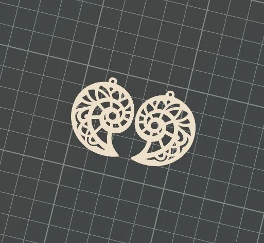 Lotus Shell Earrings view 3