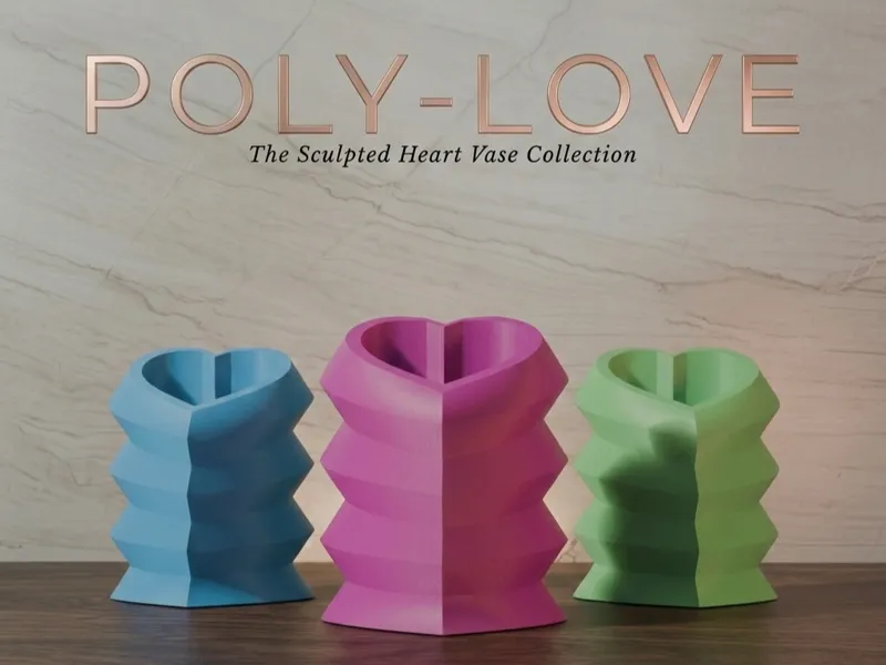 Poly - Love Vase (Easy to Print) 