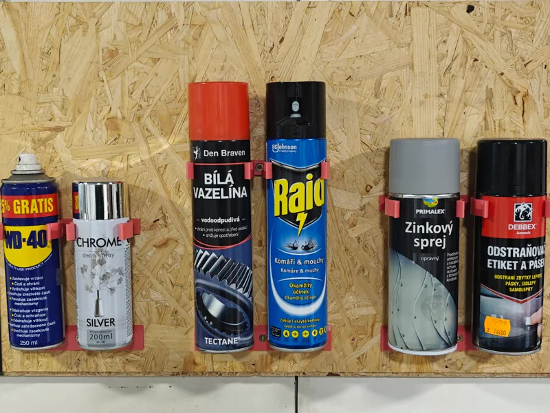 Wall-mounted spray can holder - 3 diameters