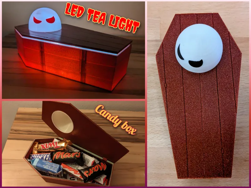 Halloween casket decoration / candy bucket 
