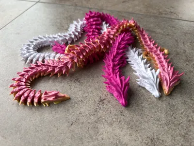 Cute articulated stone dragon with movable legs
