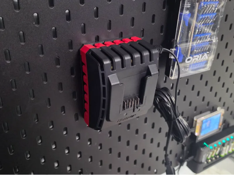 Bauer Battery Charger Mount for IKEA SKADIS