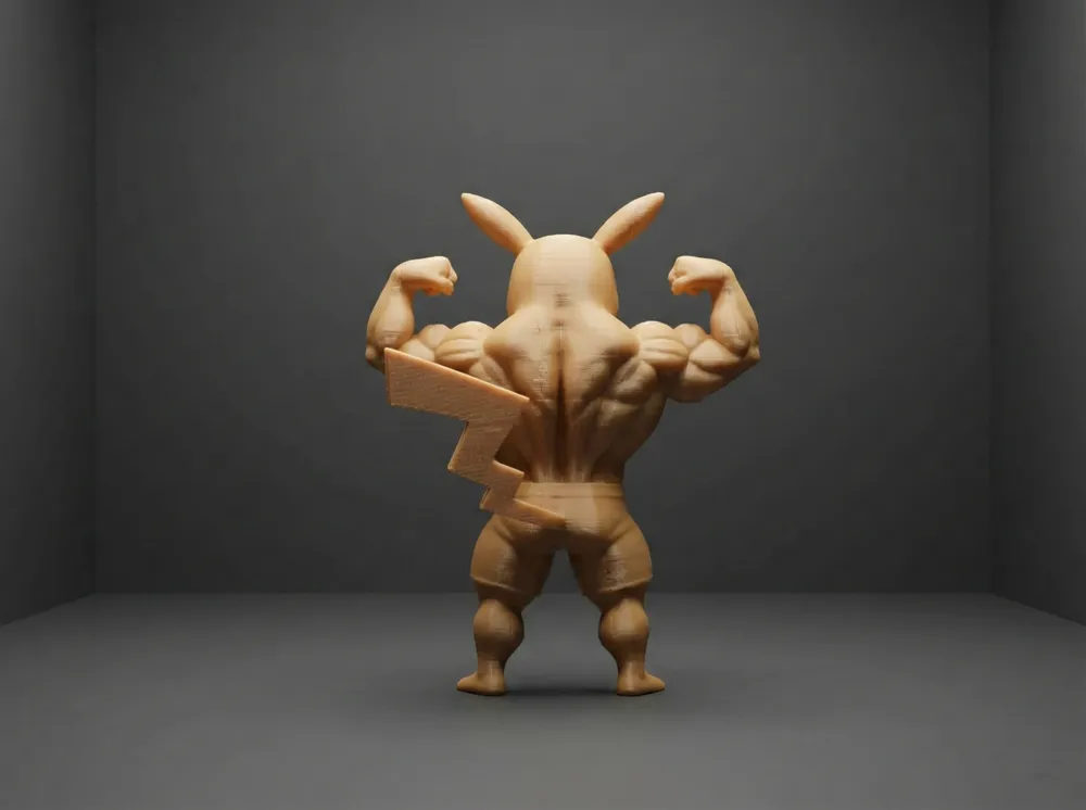 Buff Pikachu - Free 3D Print Model - MakerWorld