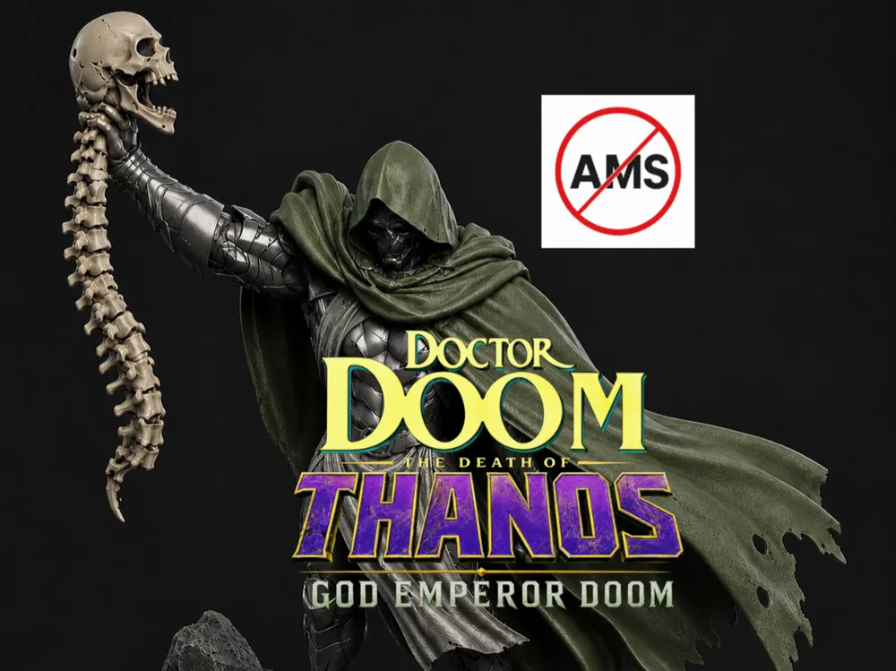 Accesorio para impresora 3D: Doctor Doom Thanos Spine Execution. Referencia del modelo original.