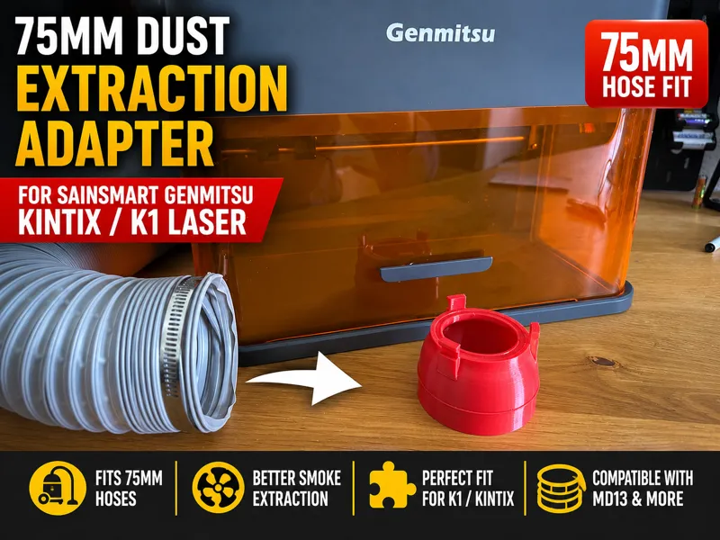 Smoke Extraction Adapter Genmitsu Kintix Laser