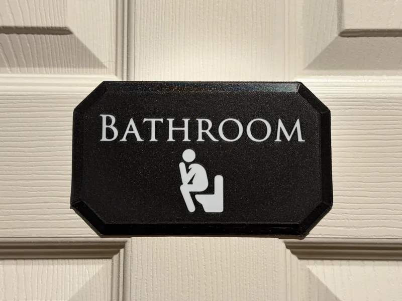 Bathroom Sign Multimaterial