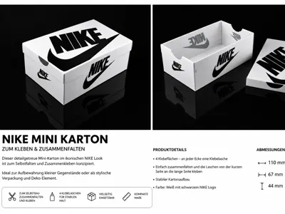 Mini Sneaker Box for Folding & Gluing