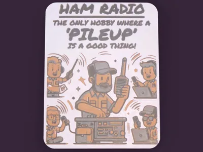Ham Radio Pileup Sign