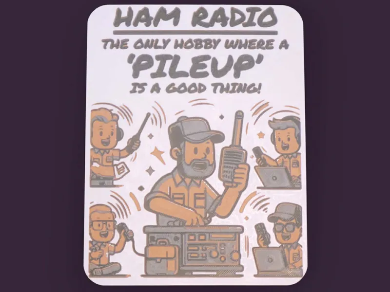 Ham Radio Pileup Sign