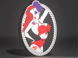 Jessica Rabbit  Pin Up Light Box - Fan Art 
