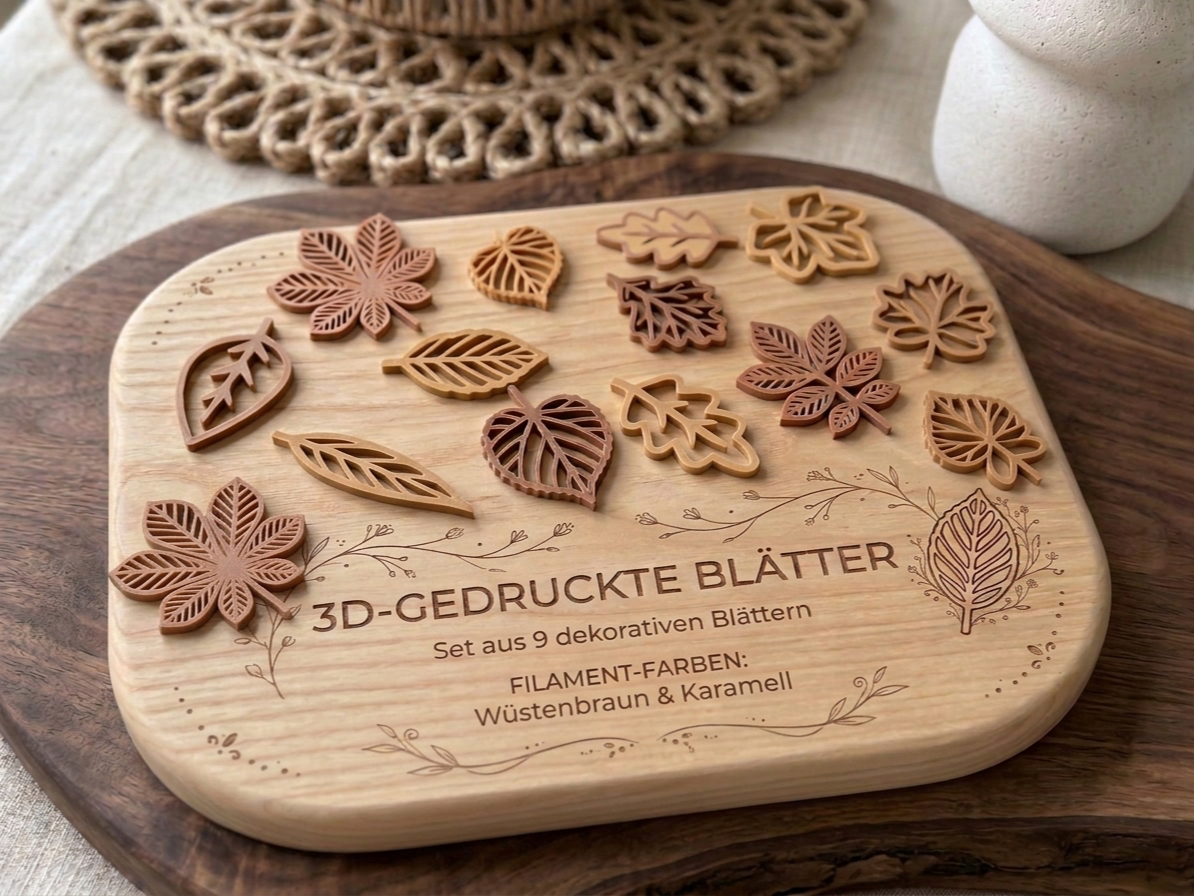 3D-Gedruckte Blätter / Decorative Leaf 9er Set - 1