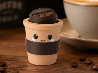 Kawaii Coffee Clicker Toy - Stress Relief Fidget