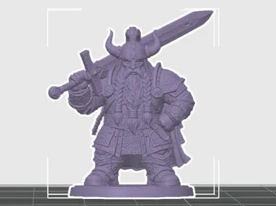 DnD Dwarf Warrior with Sword