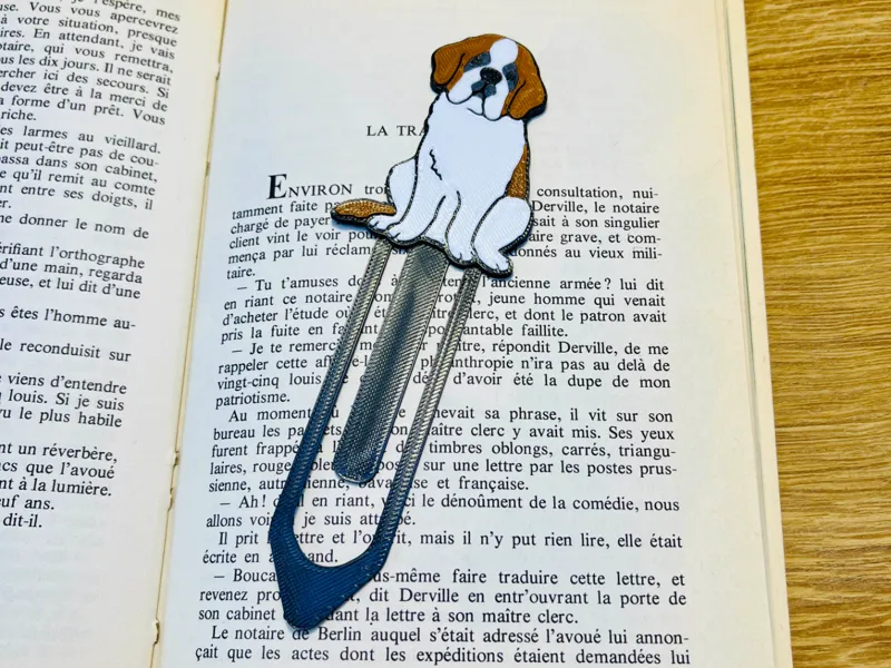 Cute St. Bernard Dog Bookmark
