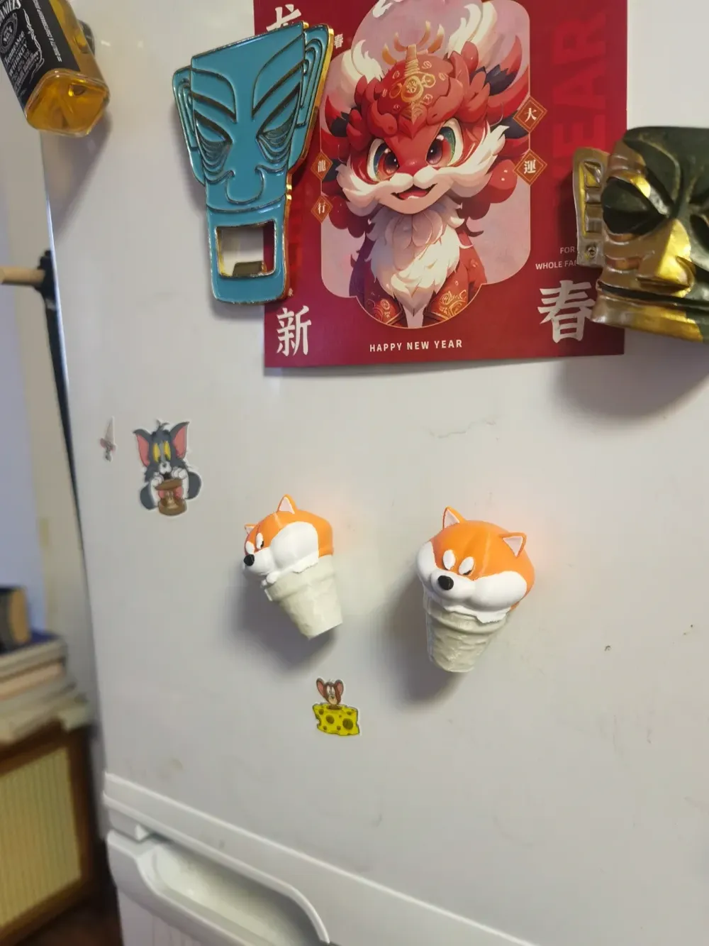 Shiba Inu Ice Cream Cone Fridge by 抗压可乐罐 MakerWorld