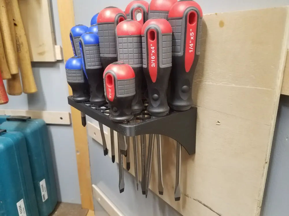 Screwdriver Rack: Screw-to-Wall - Free 3D Print Model - MakerWorld