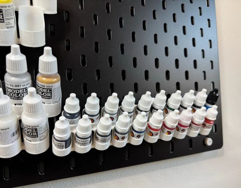 IKEA Skadis pegboard - Sheik mainland paint holder