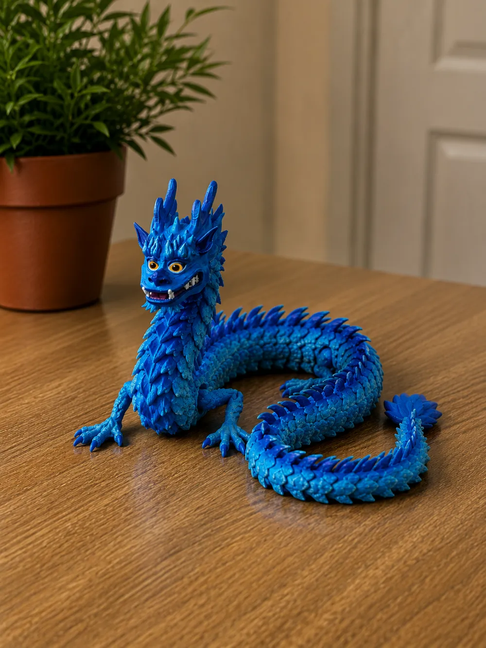 Articulated Dragon Flexible Fidget Toy - Free 3D Print Model - MakerWorld