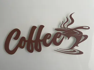 Schriftzug Coffee mit Tasse