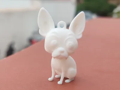 Bug-Eyed Chihuahua Keychain ams/singlecolor