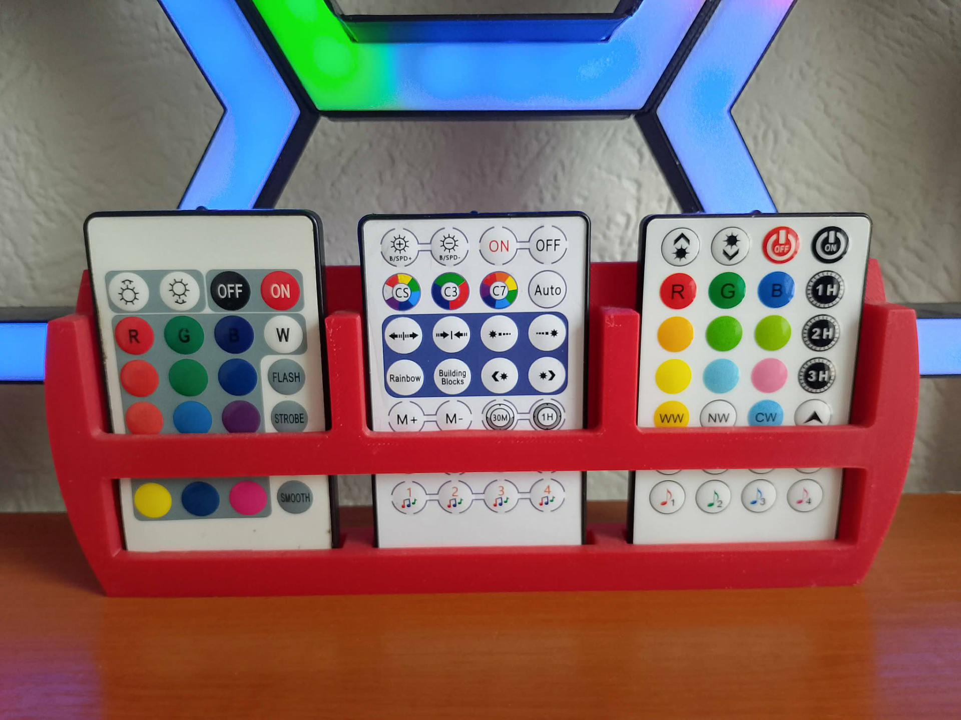 Miniature Remote Control Holder – 2 or 3 Socket