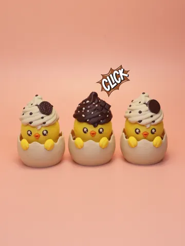 Objeto manipulable: Swirl Hatchling Egg Clicker Fidget Toy — vista de referencia 2