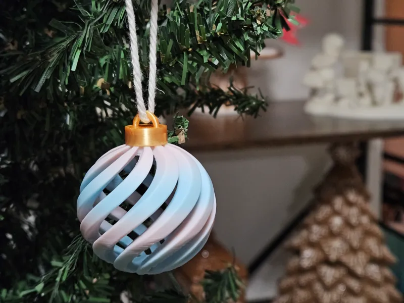 3-Pack Spiral Ornament Set Christmas Holiday Decor