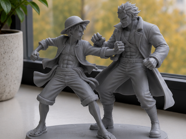 Anime Battle Diorama | Epic Duel Display Figurine