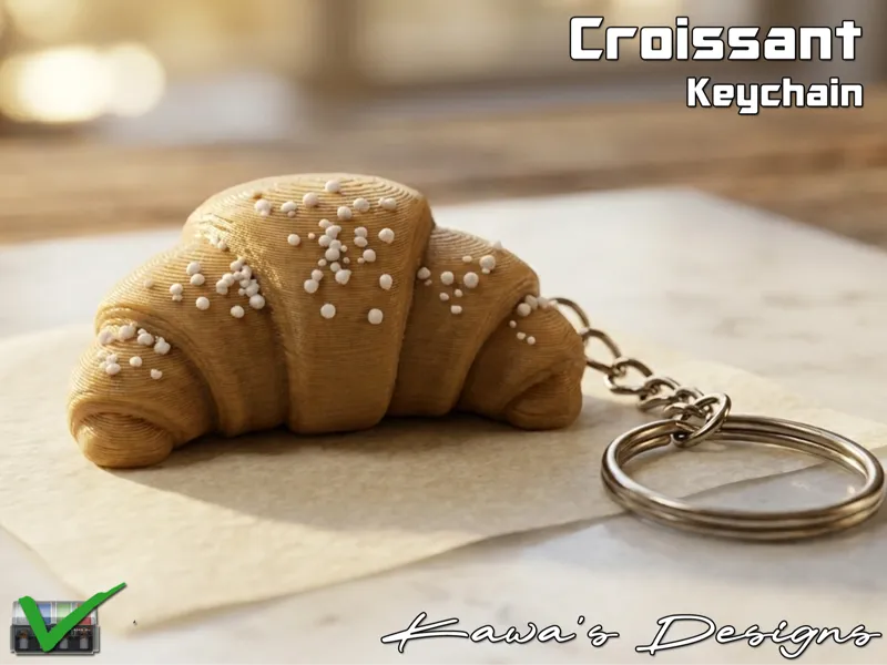 Croissant Keychain
