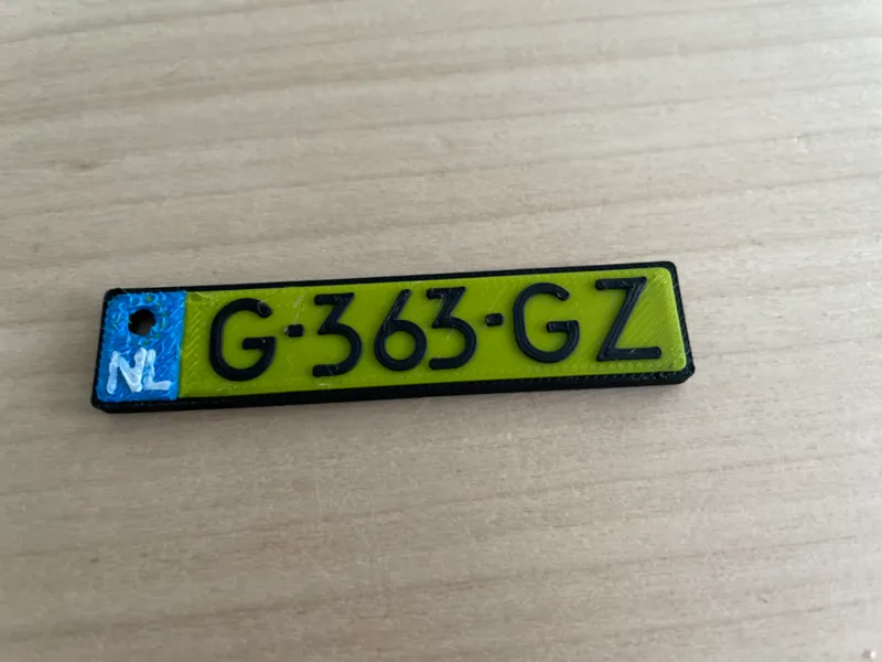 Numberplate keychain Dutch (NL)