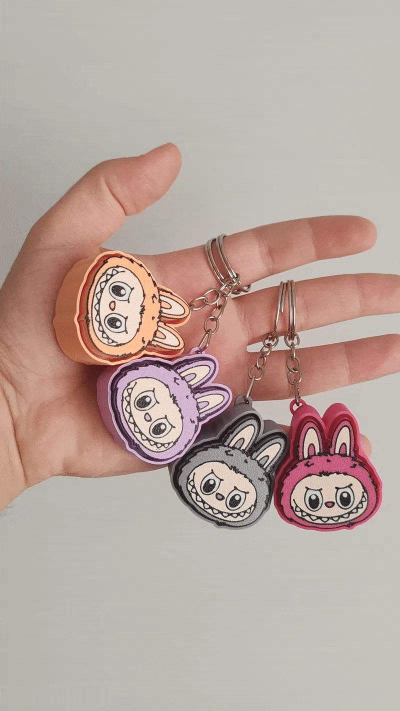 Diseño especial colorido y rápido impreso Labubu Tik Tok ornamento decorativo coleccionable