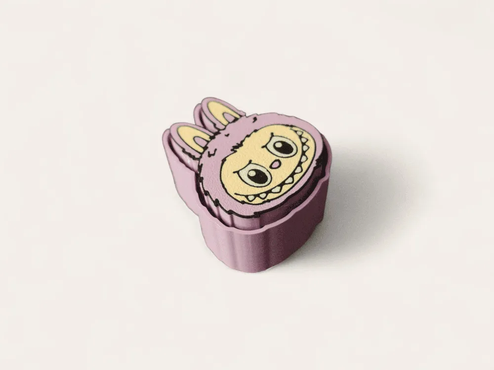 Diseño especial colorido y rápido impreso Labubu Tik Tok ornamento decorativo coleccionable