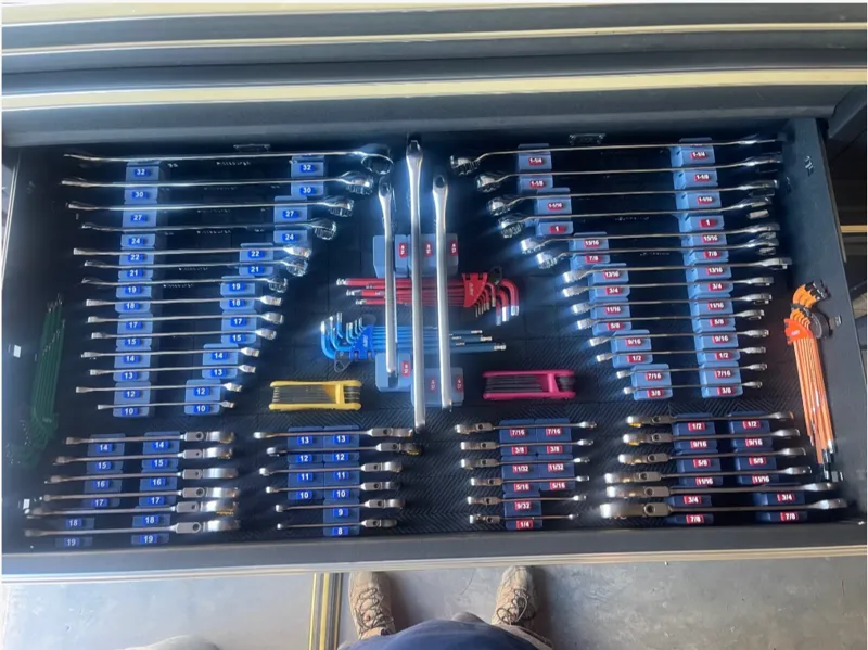 Double Labeled - Gridfinity Universal Wrench Tray