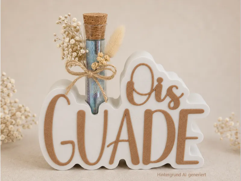 Reagenzglashalter "Ois Guade" - 2 Groessen
