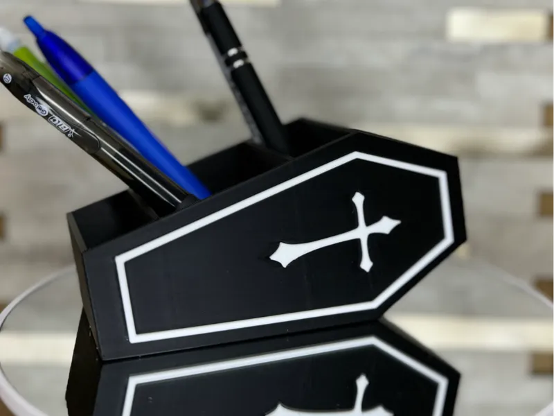 Coffin Pen Holder/Brush/Spooky/NON-AMS