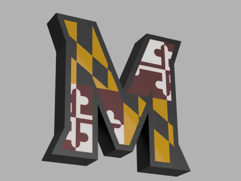 Maryland Flag in Terrapins M Lightbox
