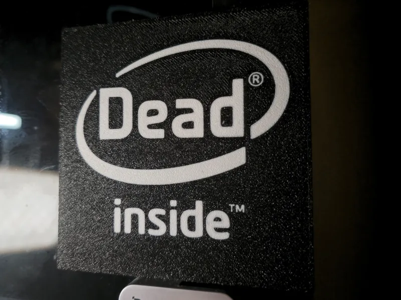 DEAD INSIDE – Wall Art / Sticker-Style Sign
