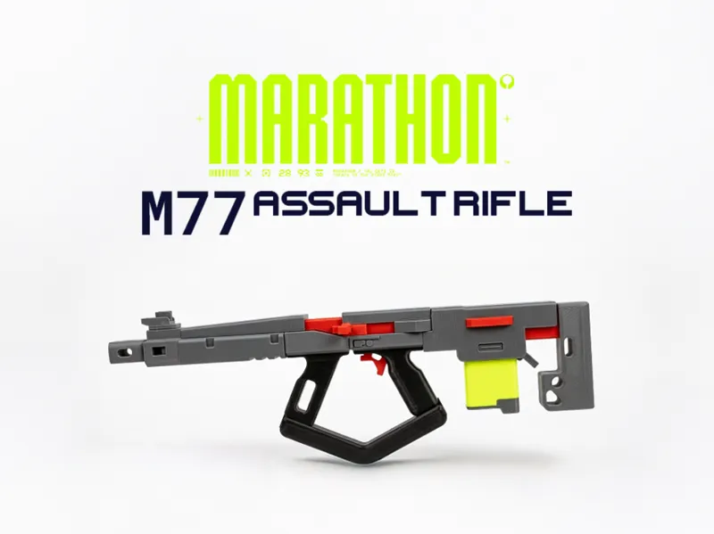 Marathon M77 Assault Rifle Prop - 4 plates, color