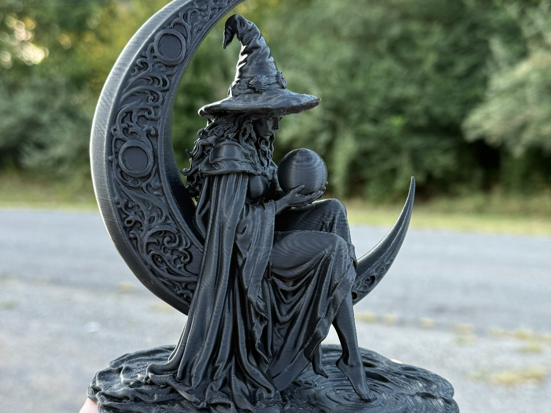 Witch on the Moon with Crystal Ball - 1