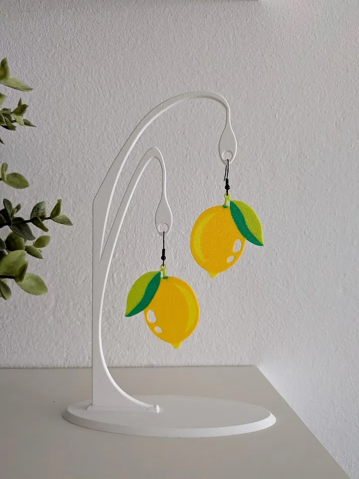 Lemon earrings view 2