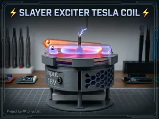 Slayer exciter Tesla coil (around 5kV)